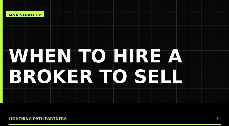 When to Hire a Broker to Sell Your Agency