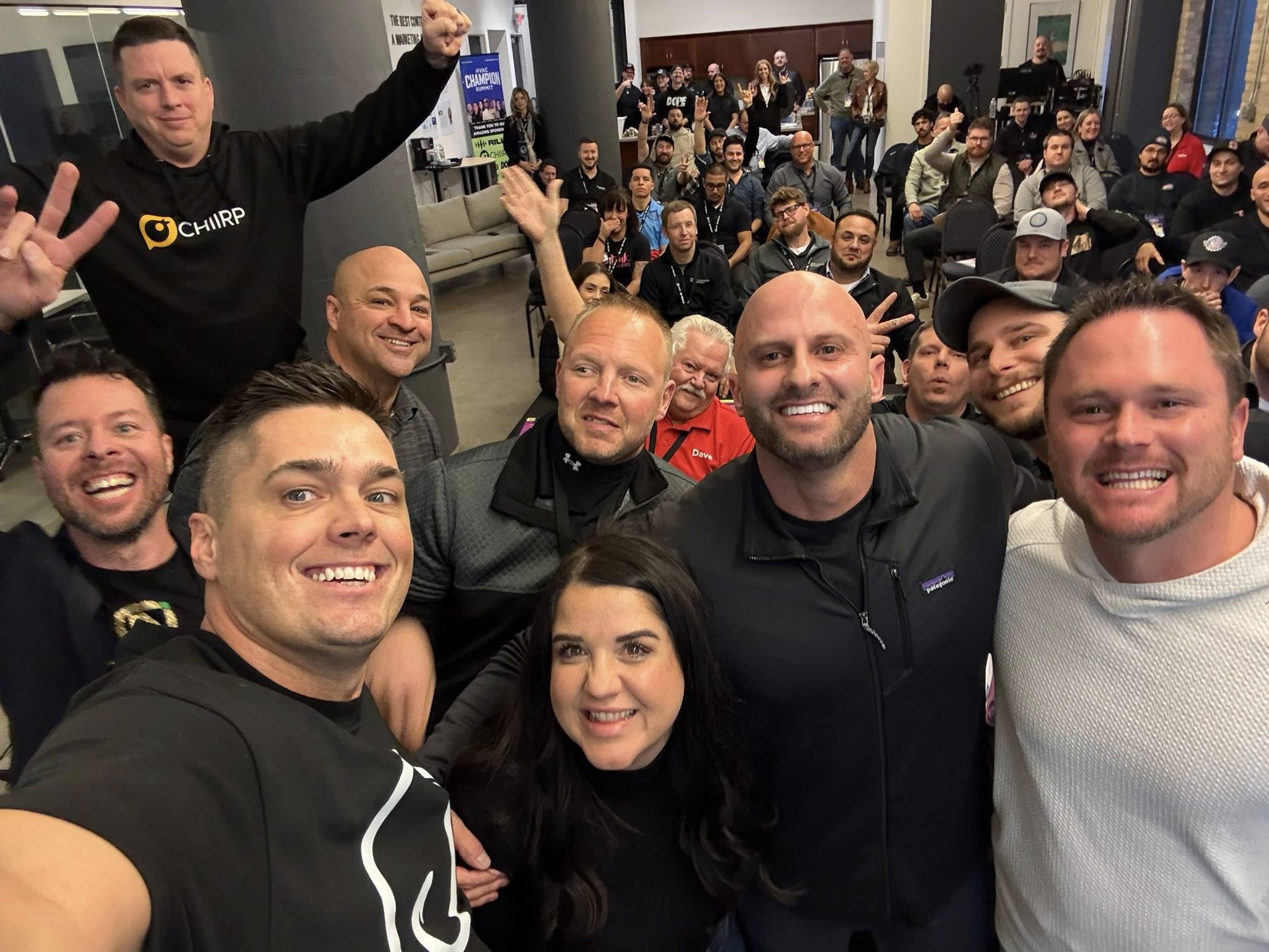 Tim Brown with industry leaders at Hook Agency event