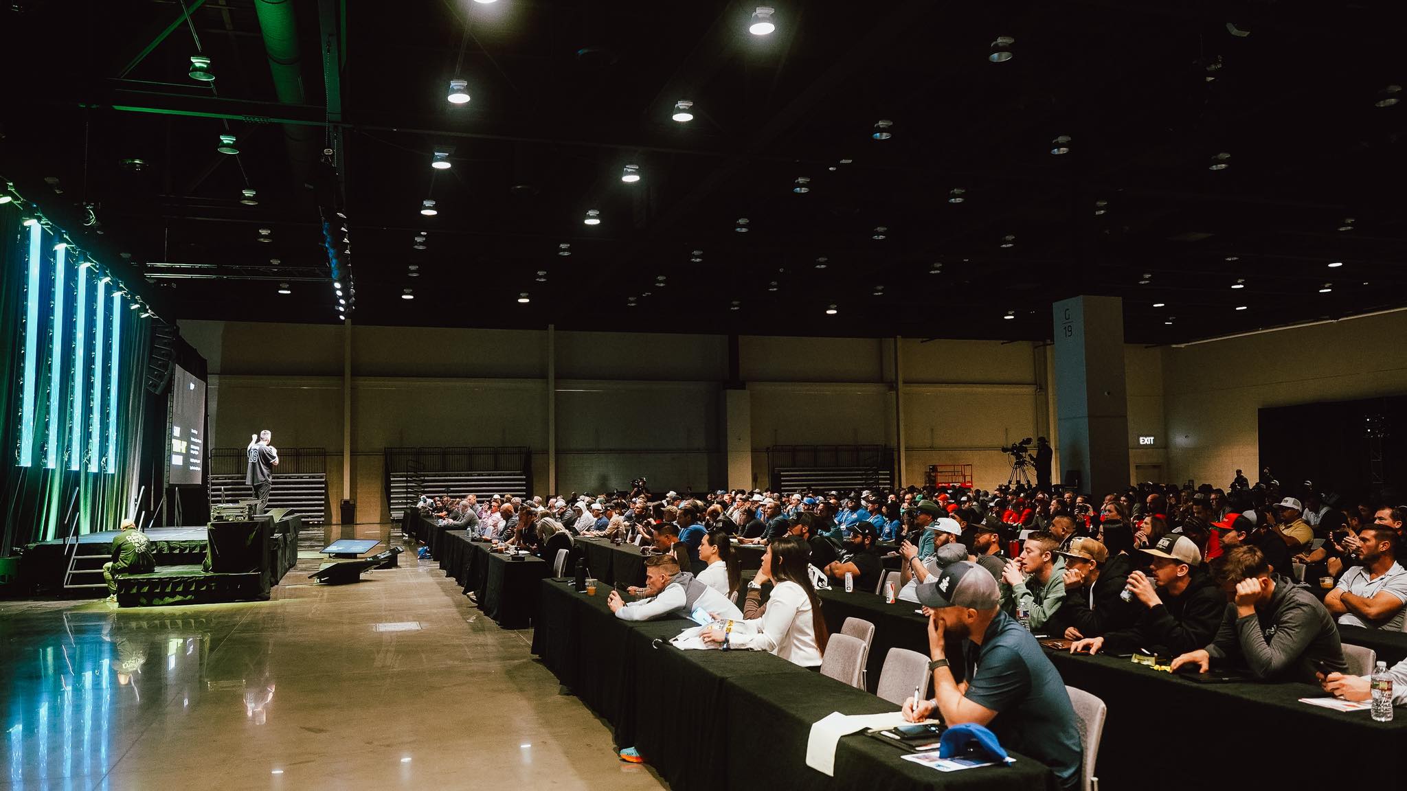 Tim Brown speaking on stage